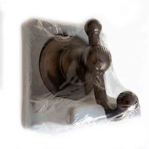 NEW Metal or Brass Alloy Robe Hook Brown or Darkest Antique Gold With Brown Tone